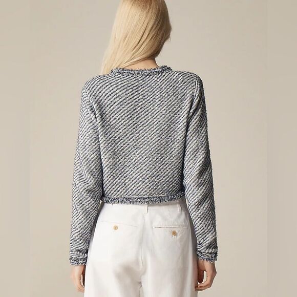 NWT J CREW Collection cropped lady jacket in textured cotton - Picture 6 of 9